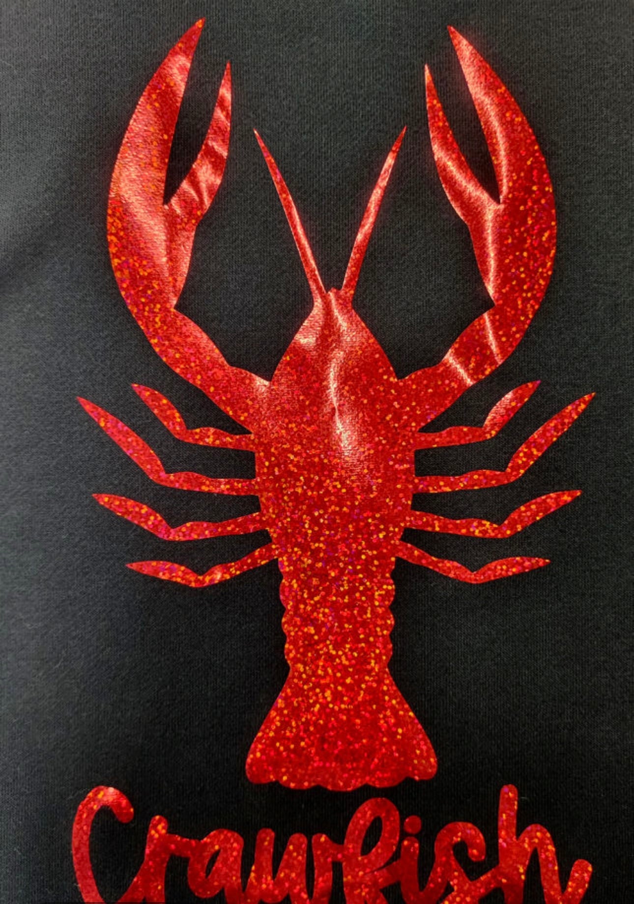 Black Shimmer Crawfish Graphic Tee