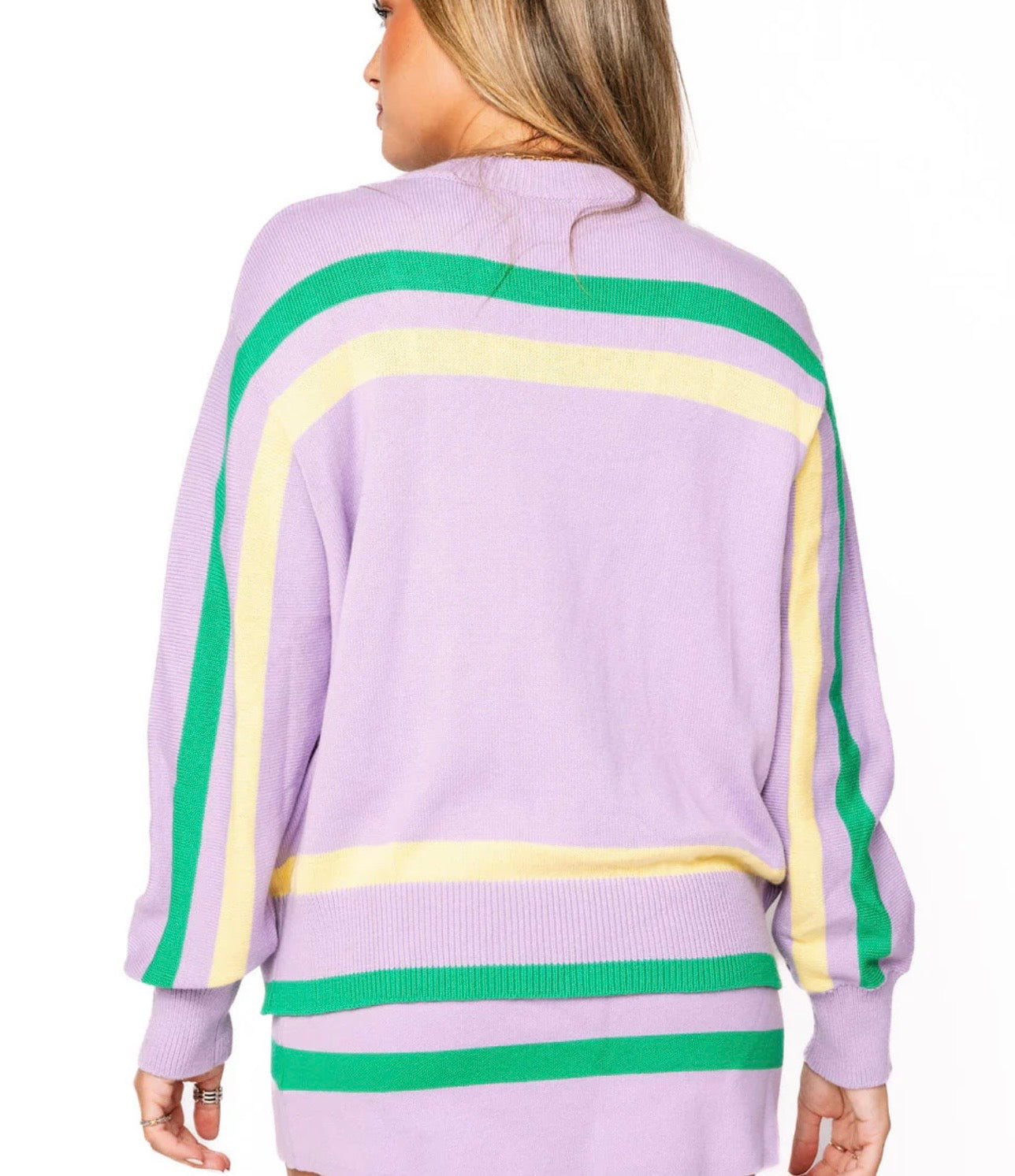 Queen of Sparkles Lavender, Green, & Yellow Queen Cake Sweater