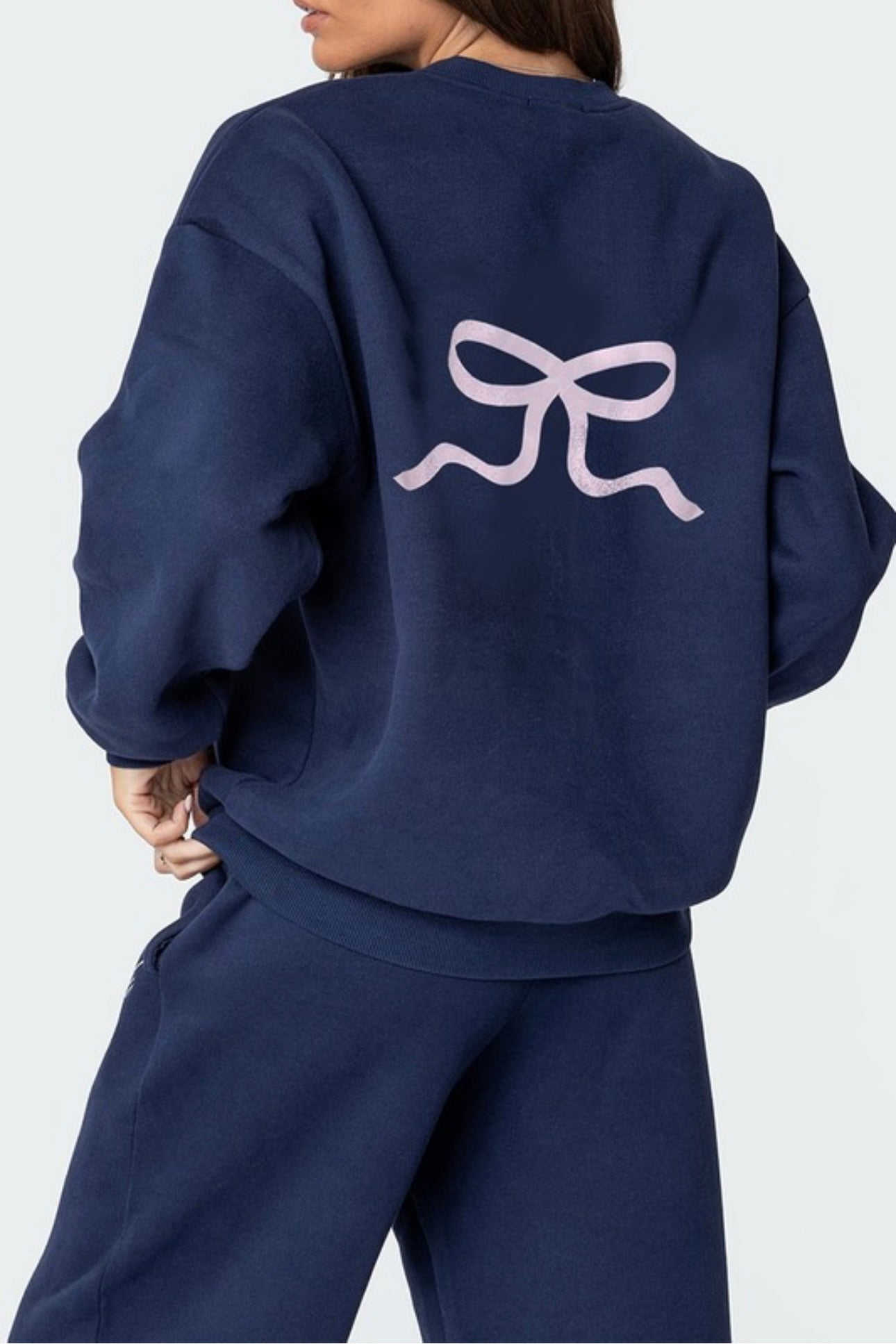 Navy Bow Lounge Set
