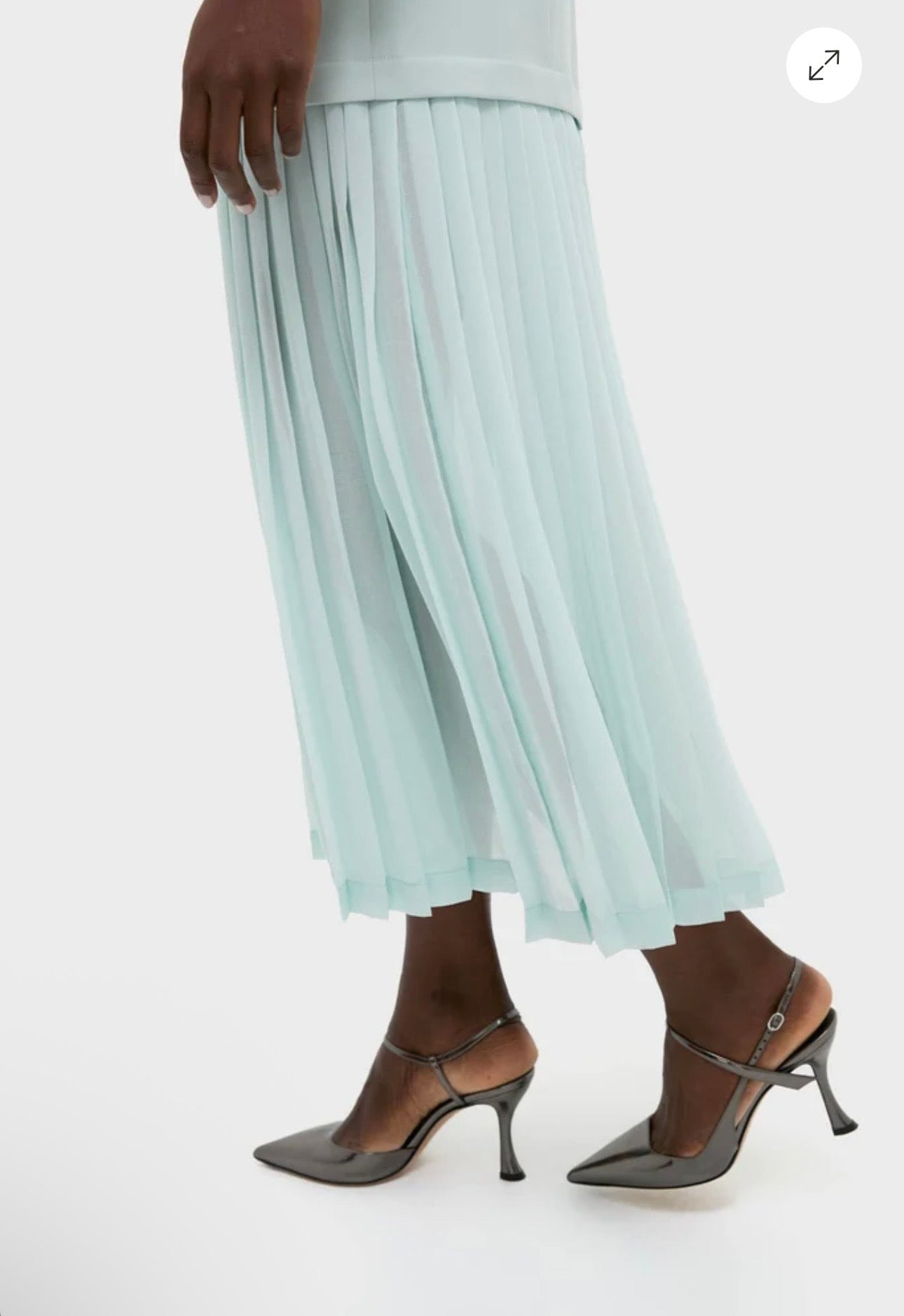TUCKERNUCK
Ice Blue Chiffon Pleated Lorraine Dress-Size 6