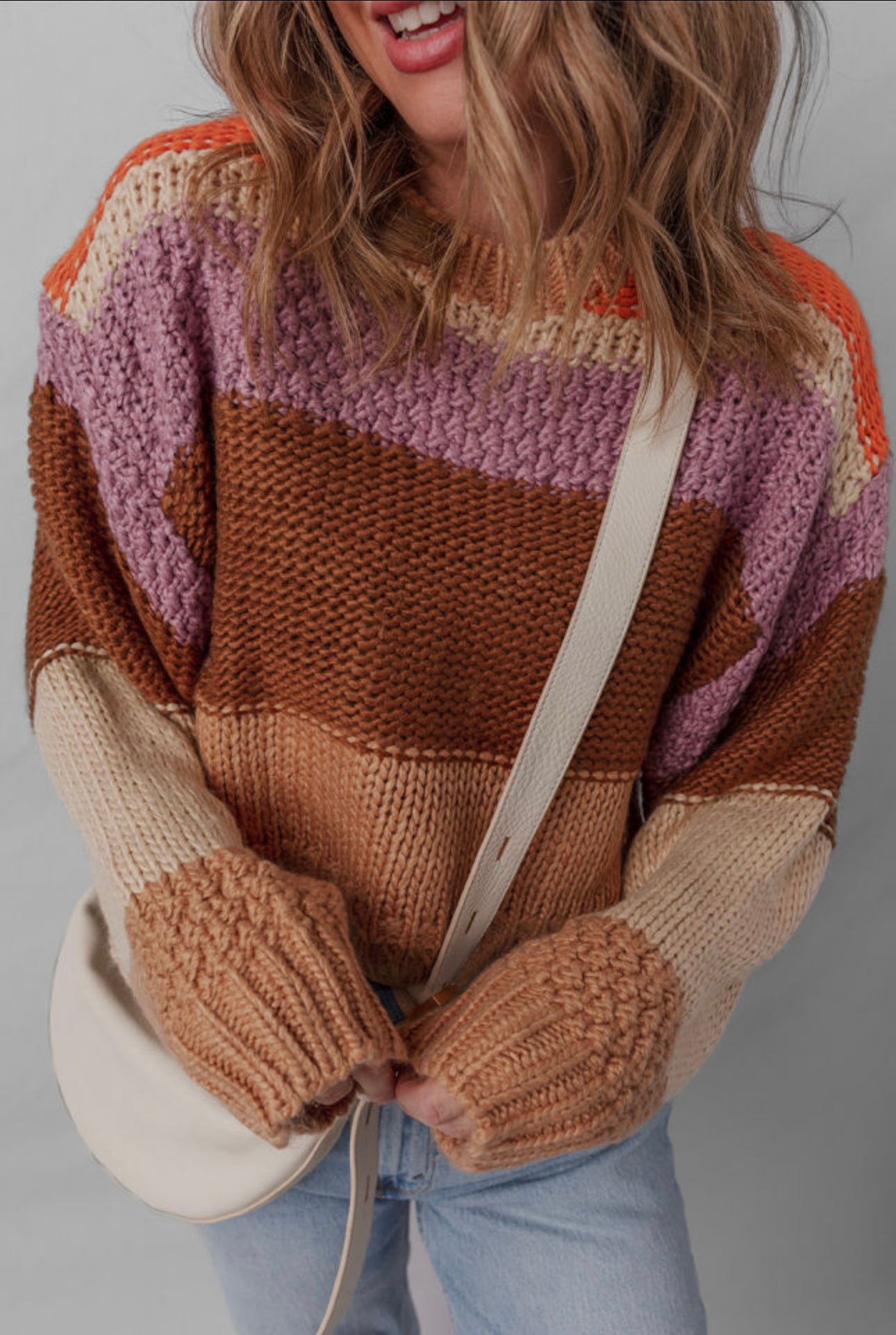 Fall Colored Colorblock Sweater