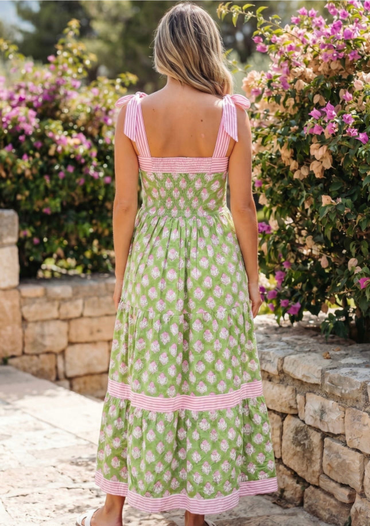 Green Floral Maxi Dress