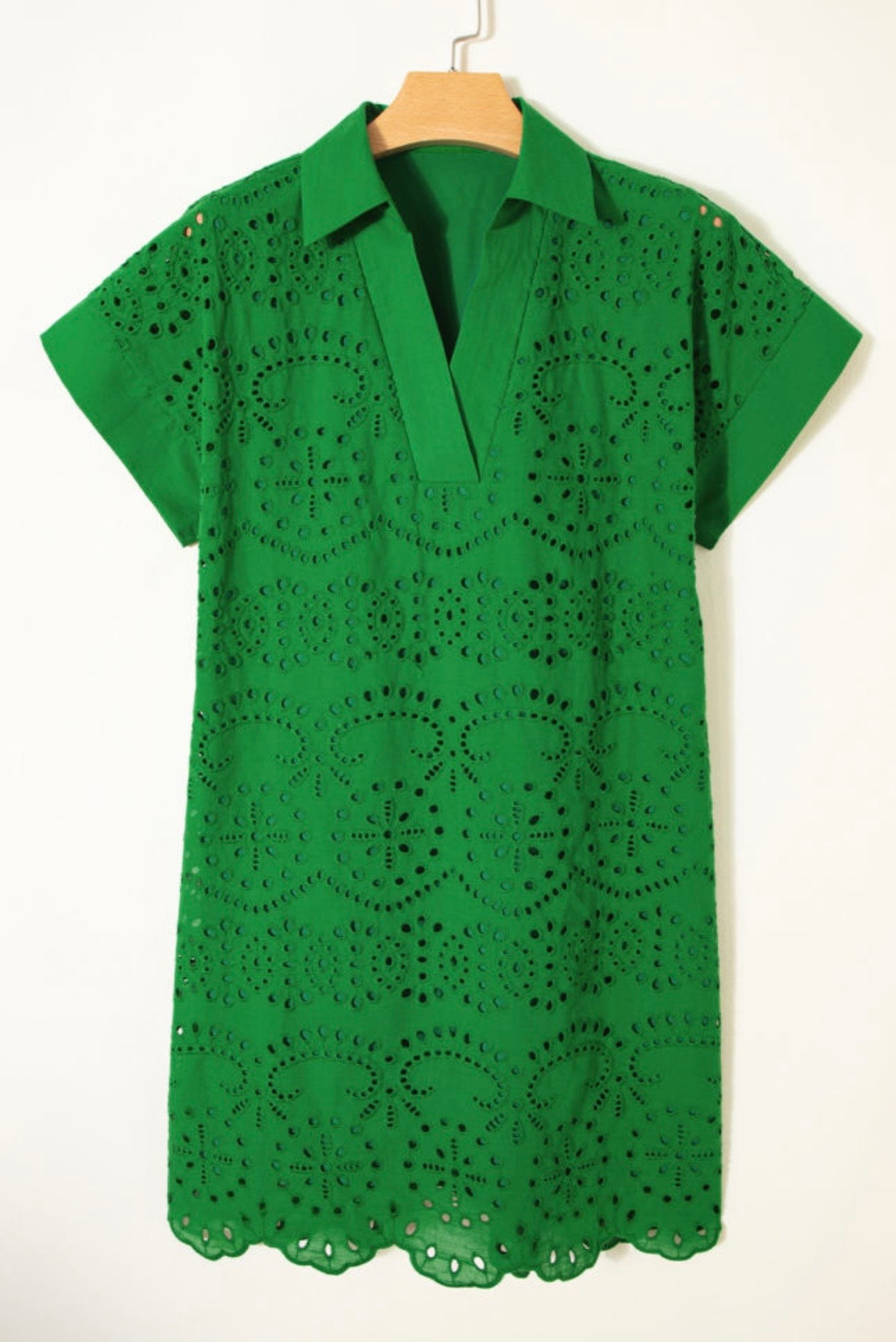Green Eyelet Dress