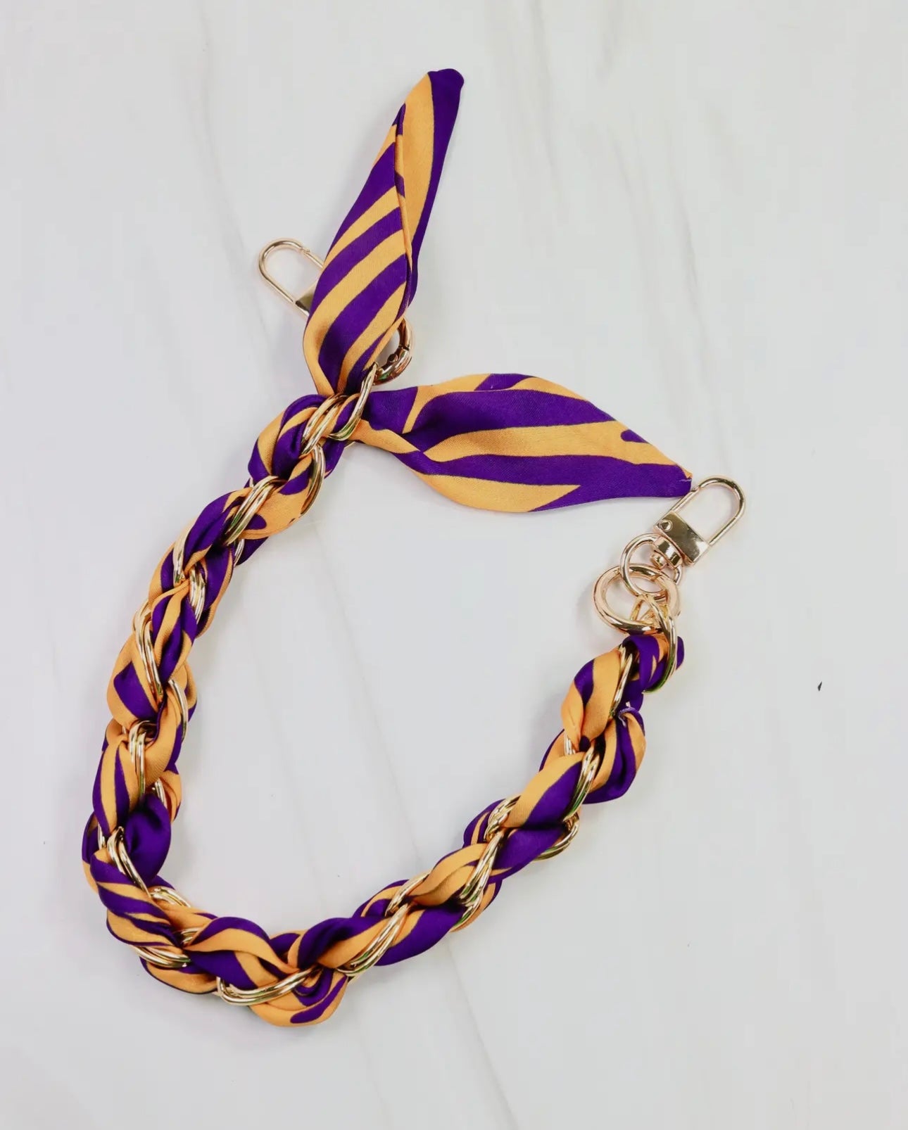 LSU Game Day Scarf Purse Chain (only)