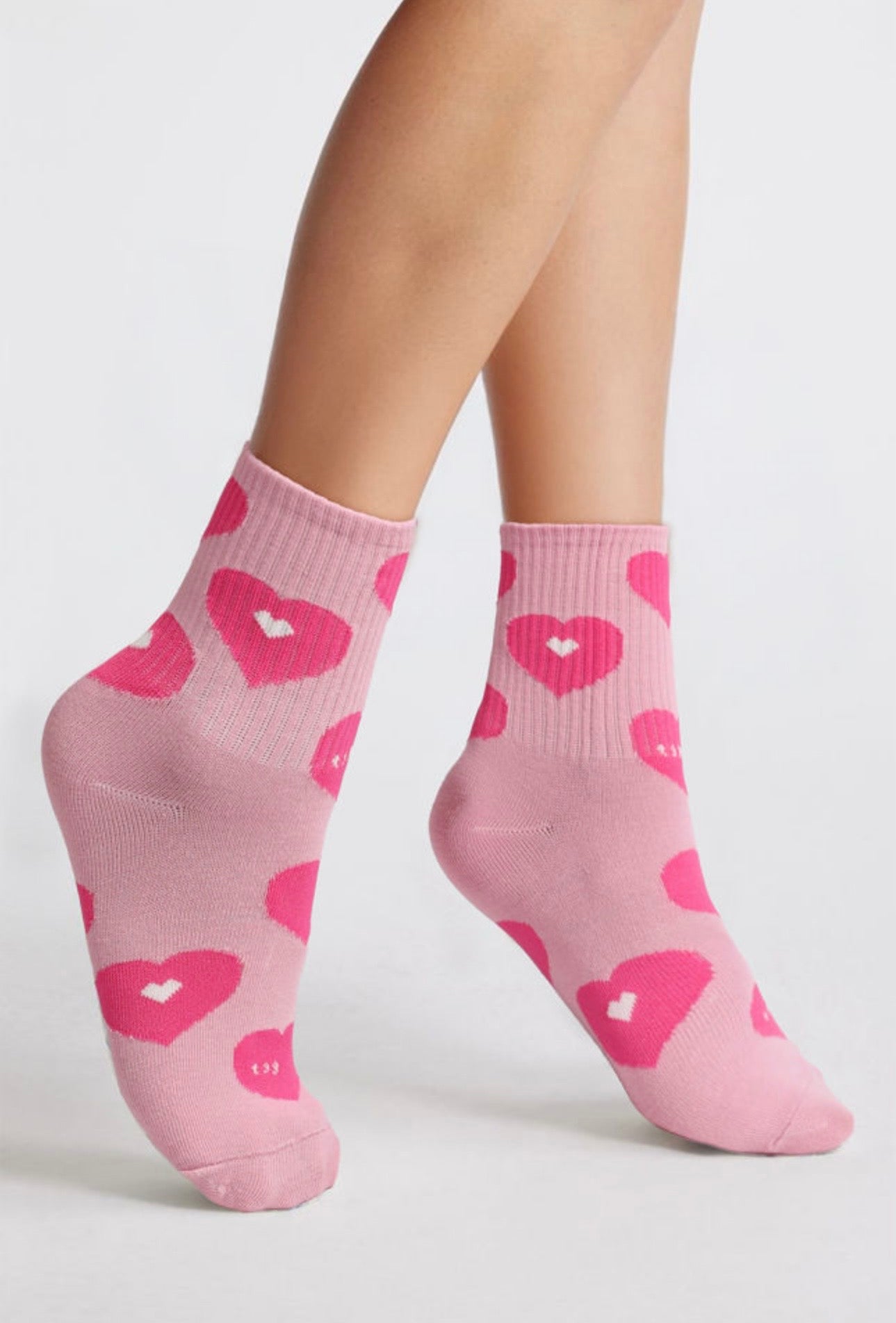 Pink Heart Socks