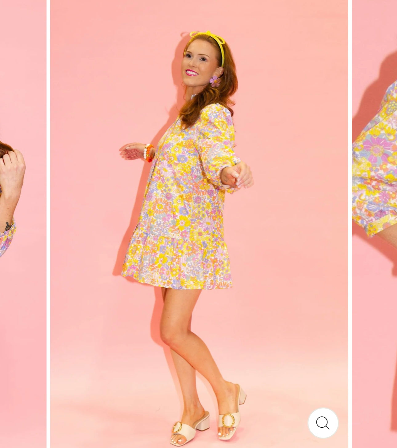 Brianna Cannon Colorful Poppy Bib Dress