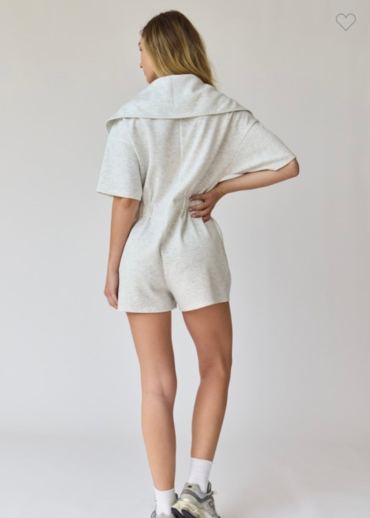 Collared Front Zip Romper