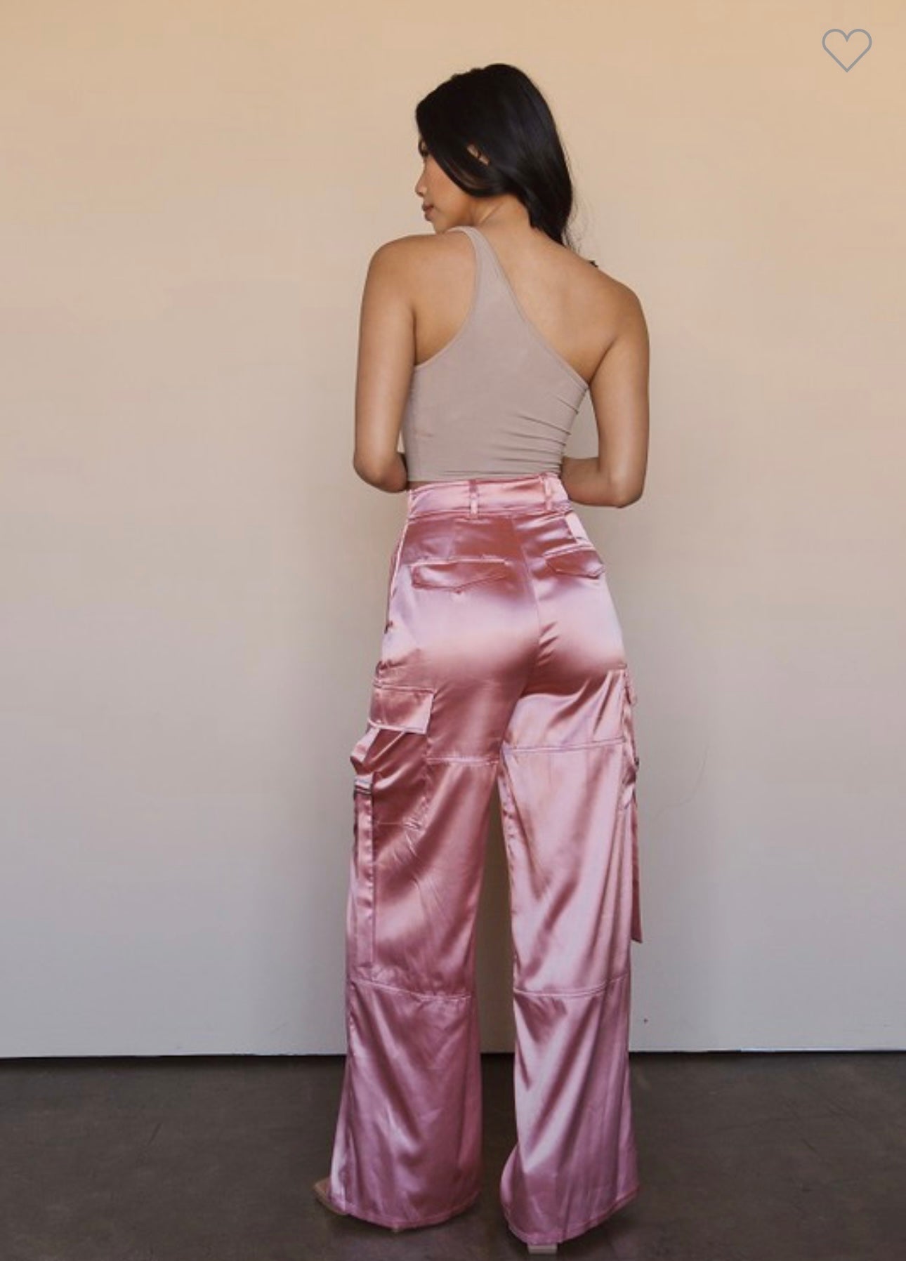 Satin Cargo Pants