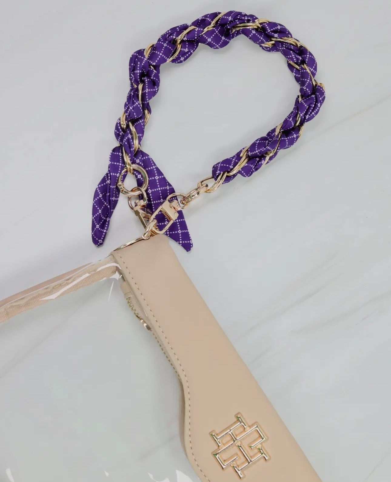 LSU Game Day Scarf Purse Chain (only)