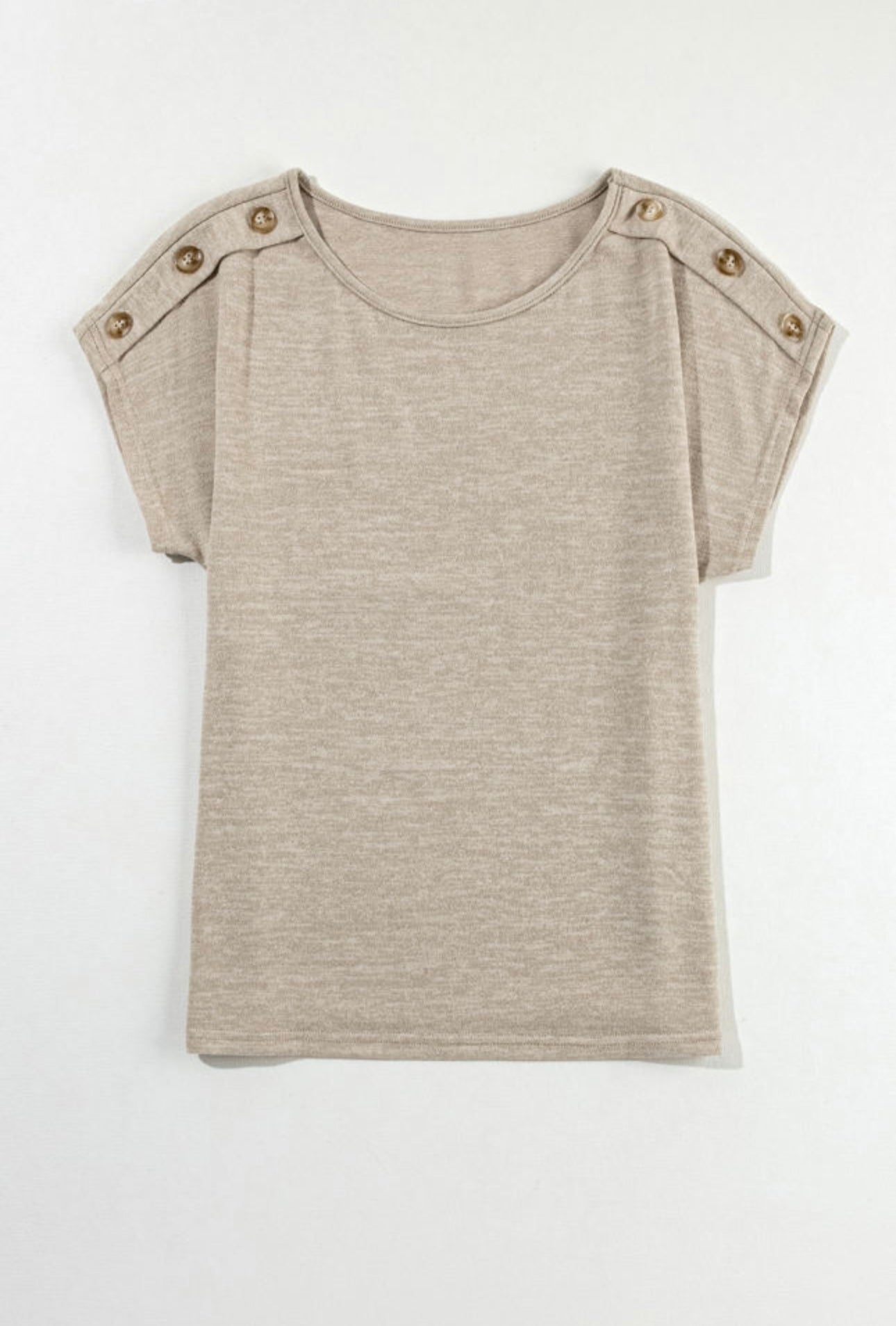 Button Detail Batwing Top