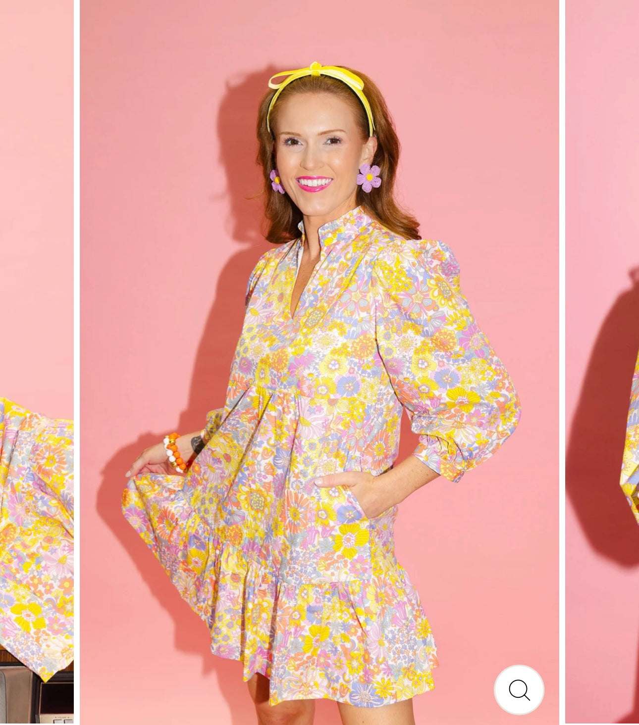 Brianna Cannon Colorful Poppy Bib Dress