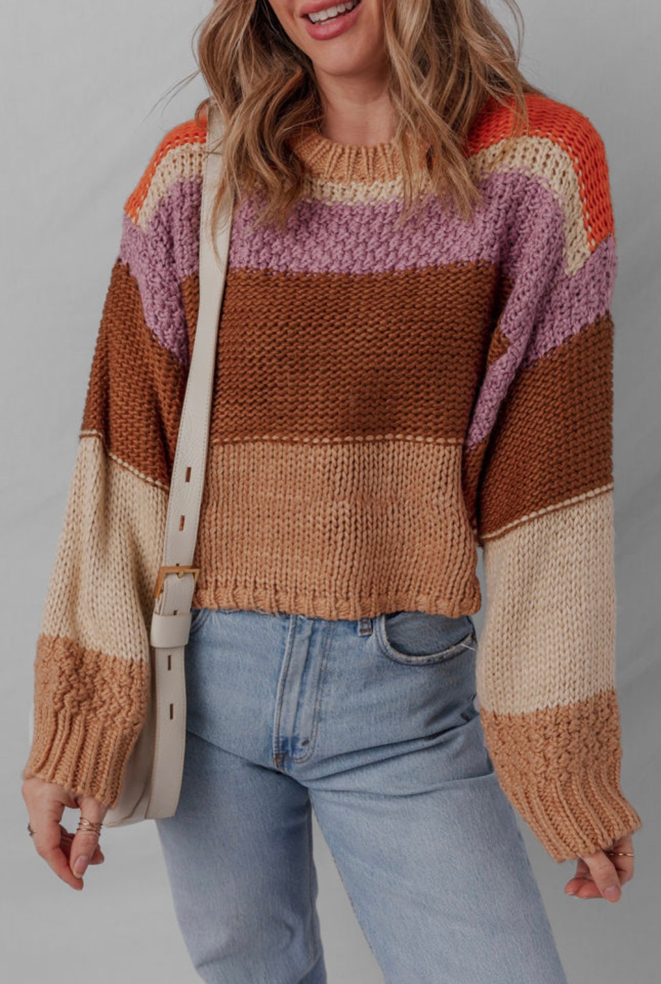 Fall Colored Colorblock Sweater