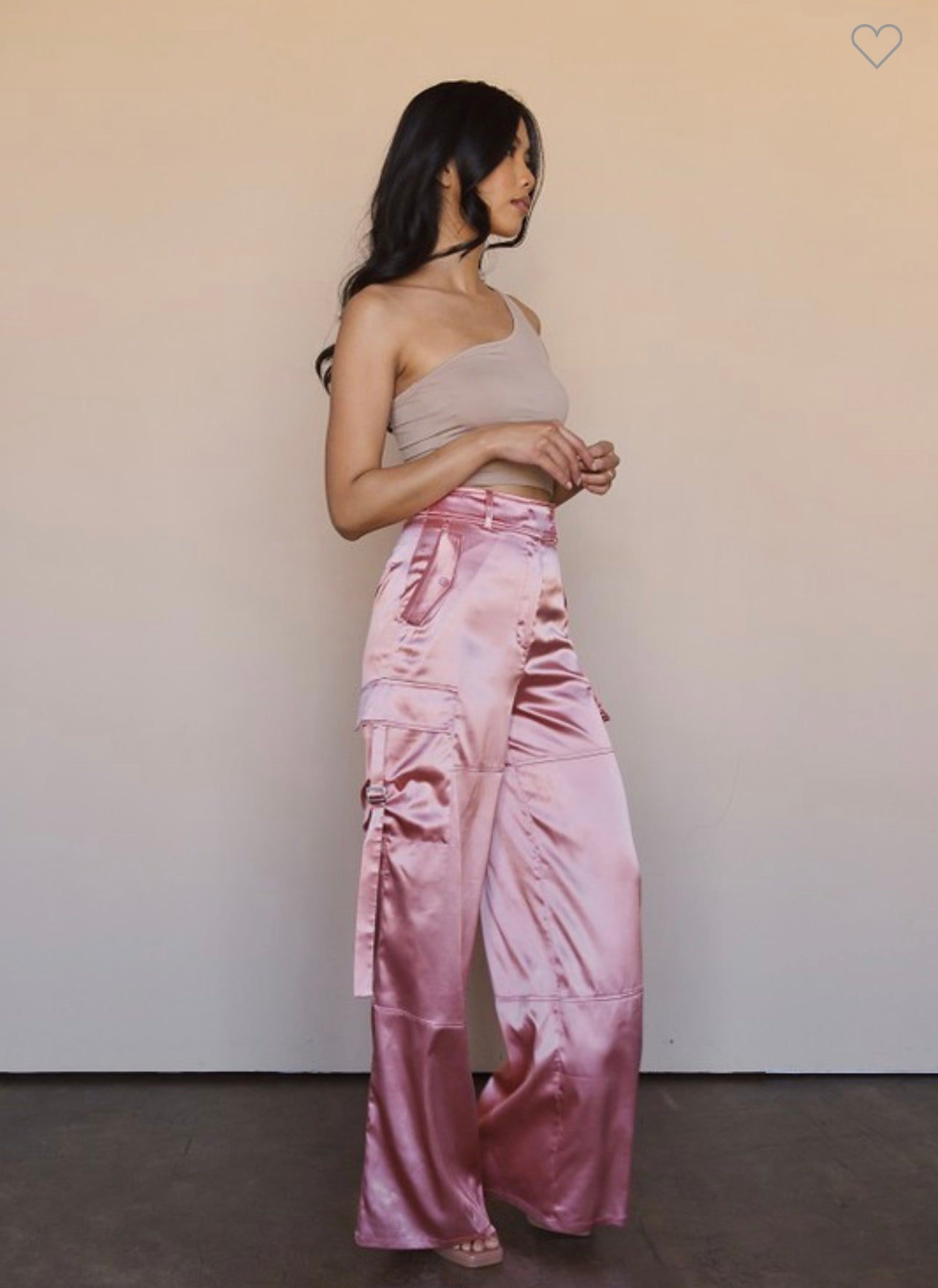 Satin Cargo Pants