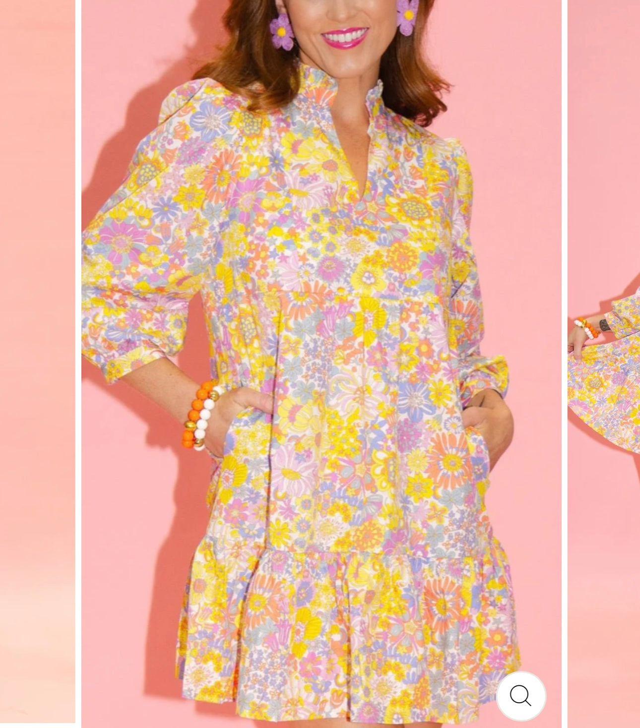 Brianna Cannon Colorful Poppy Bib Dress