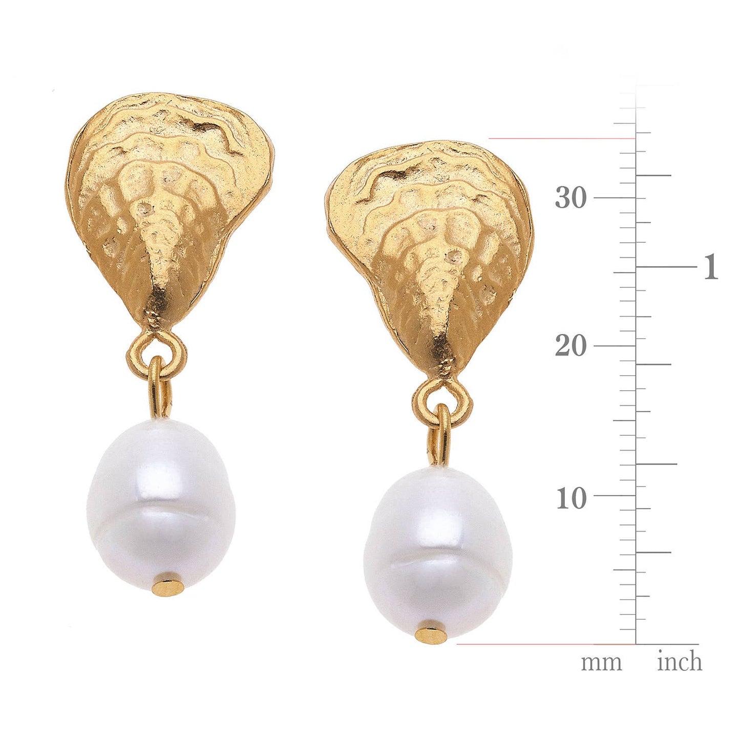 Susan Shaw Oyster + Pearl Drop Earrings