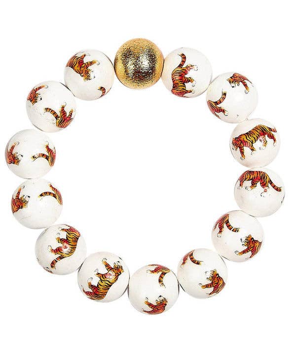 LSU Tiger Beaded Gameday Bracelet