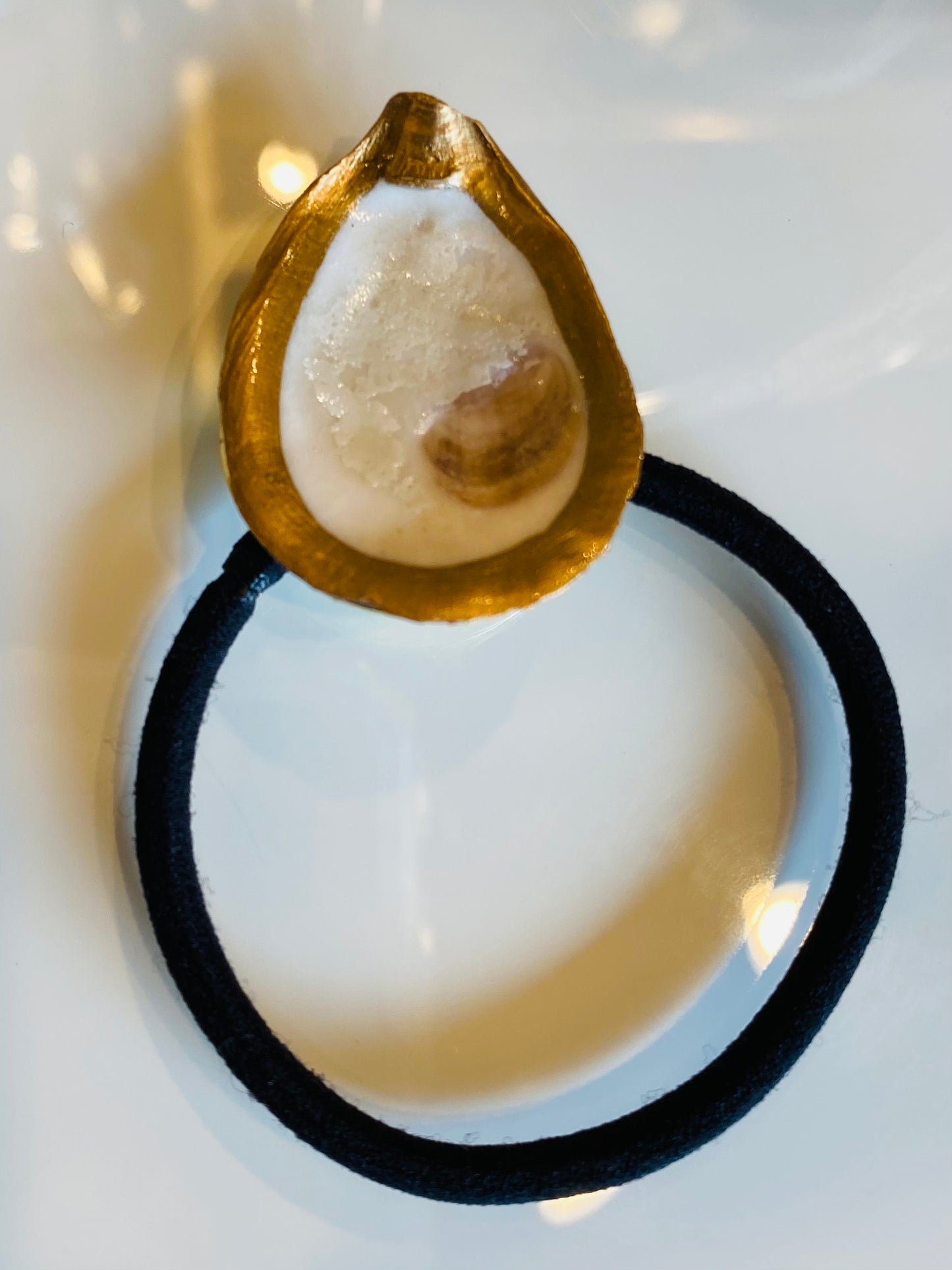 Oyster Ponytail Holder