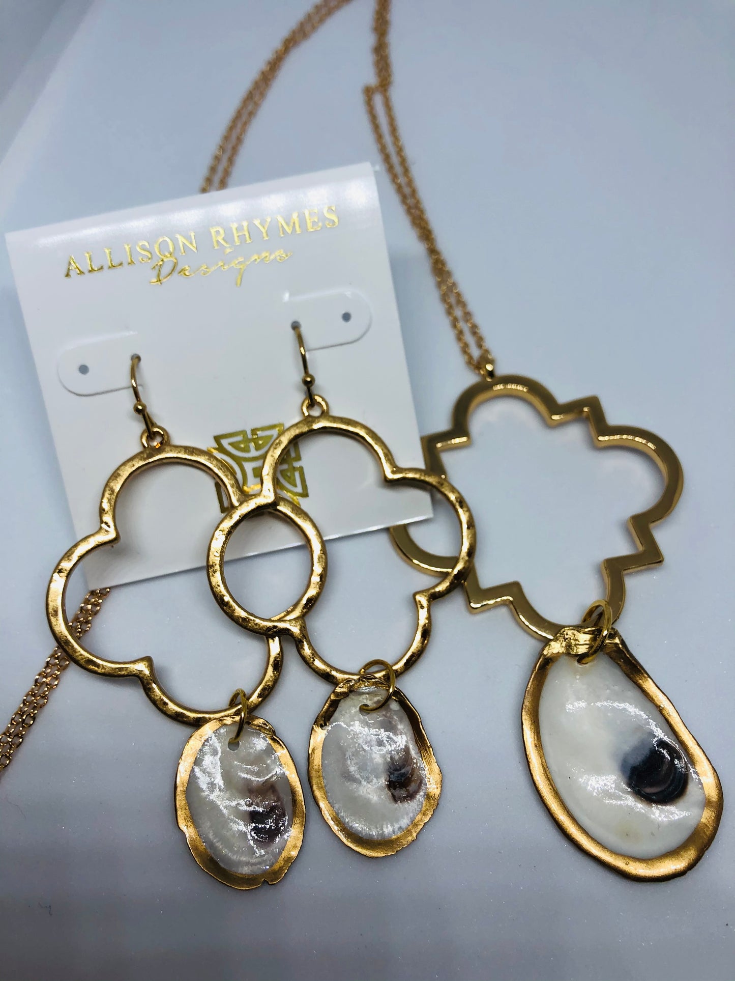 Oyster Quatrefoil Earrings