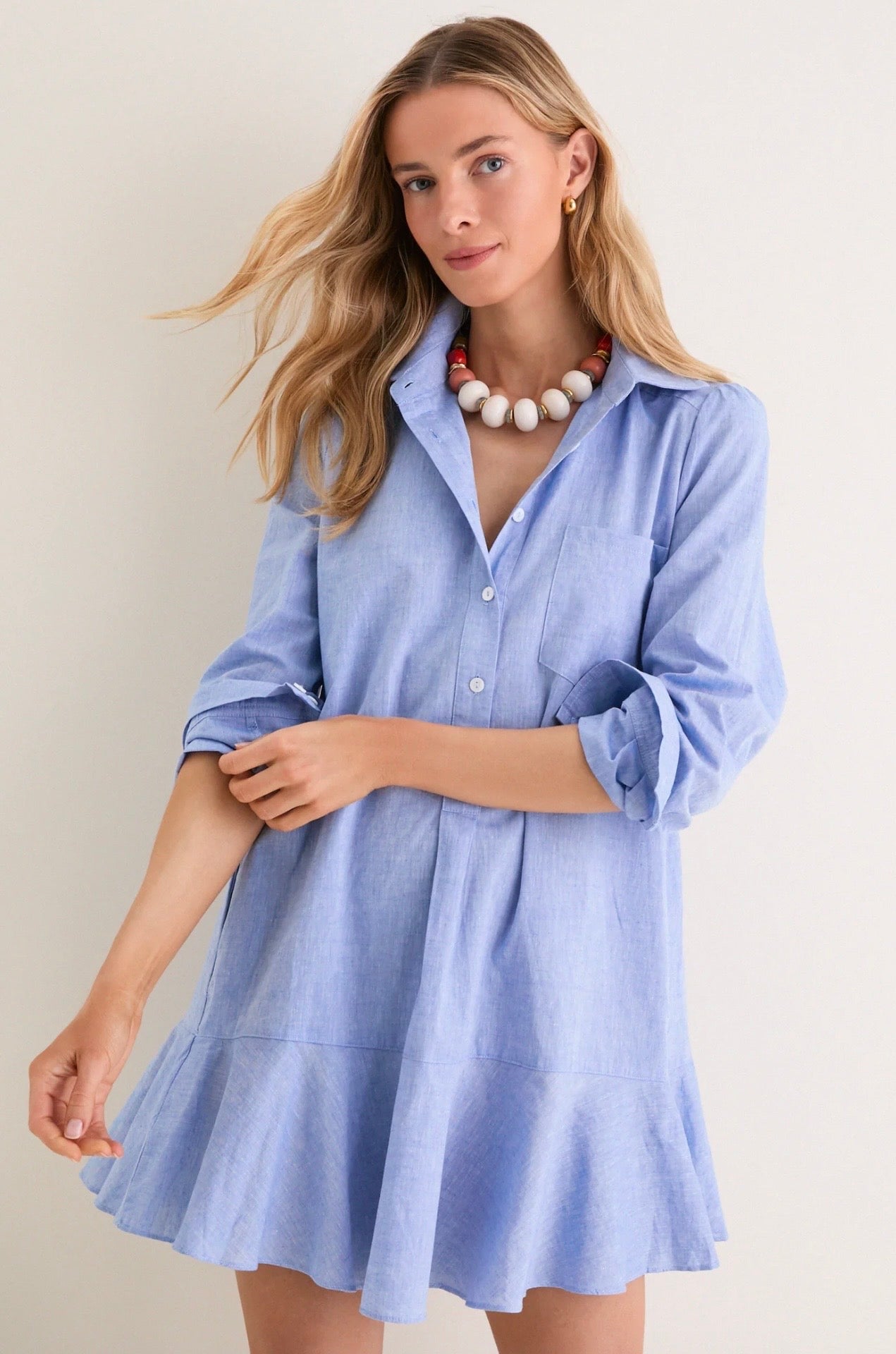 TUCKERNUCK Chambray Callahan Shirt Dress-Size XS