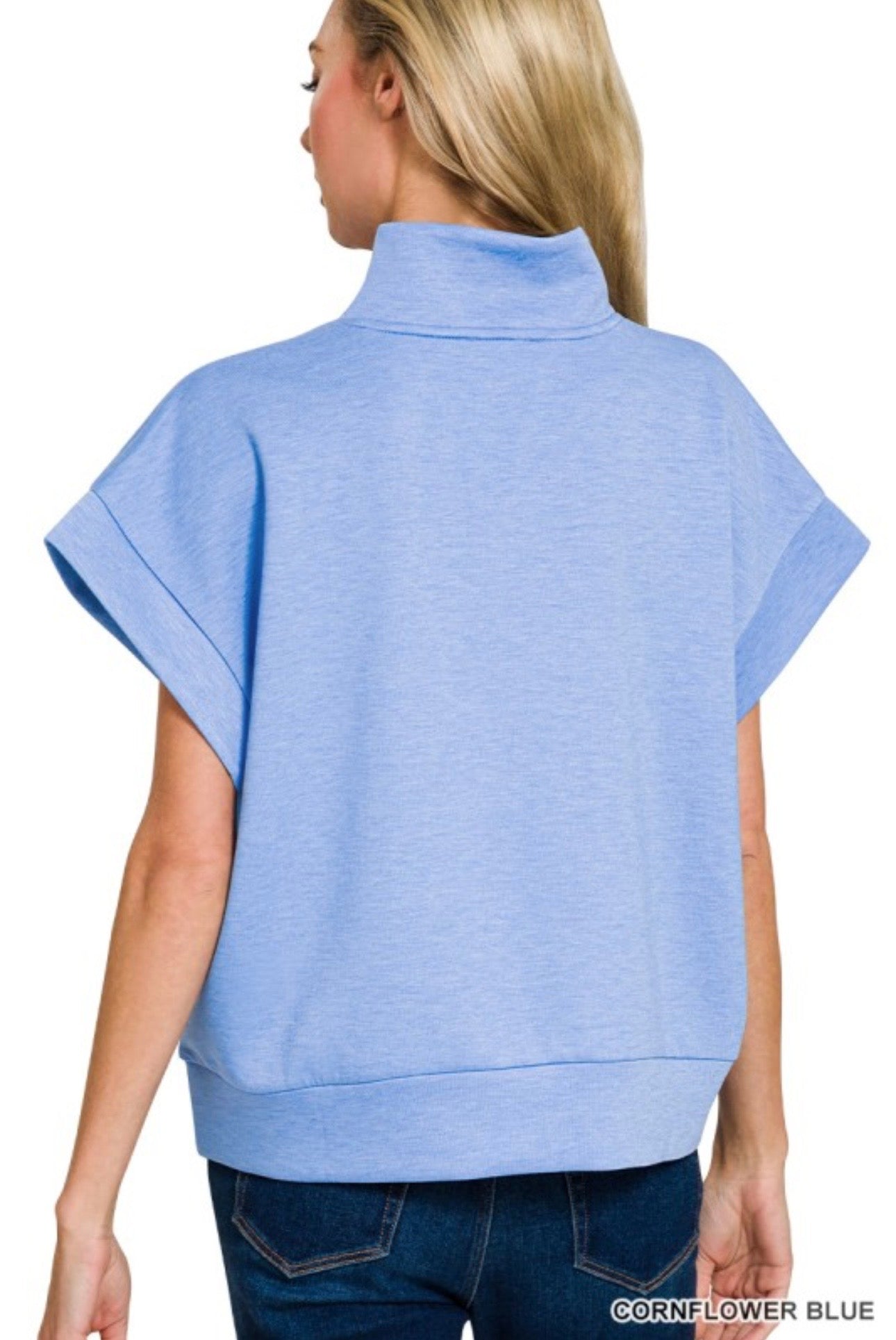 Scuba High Neck Half Zip Top