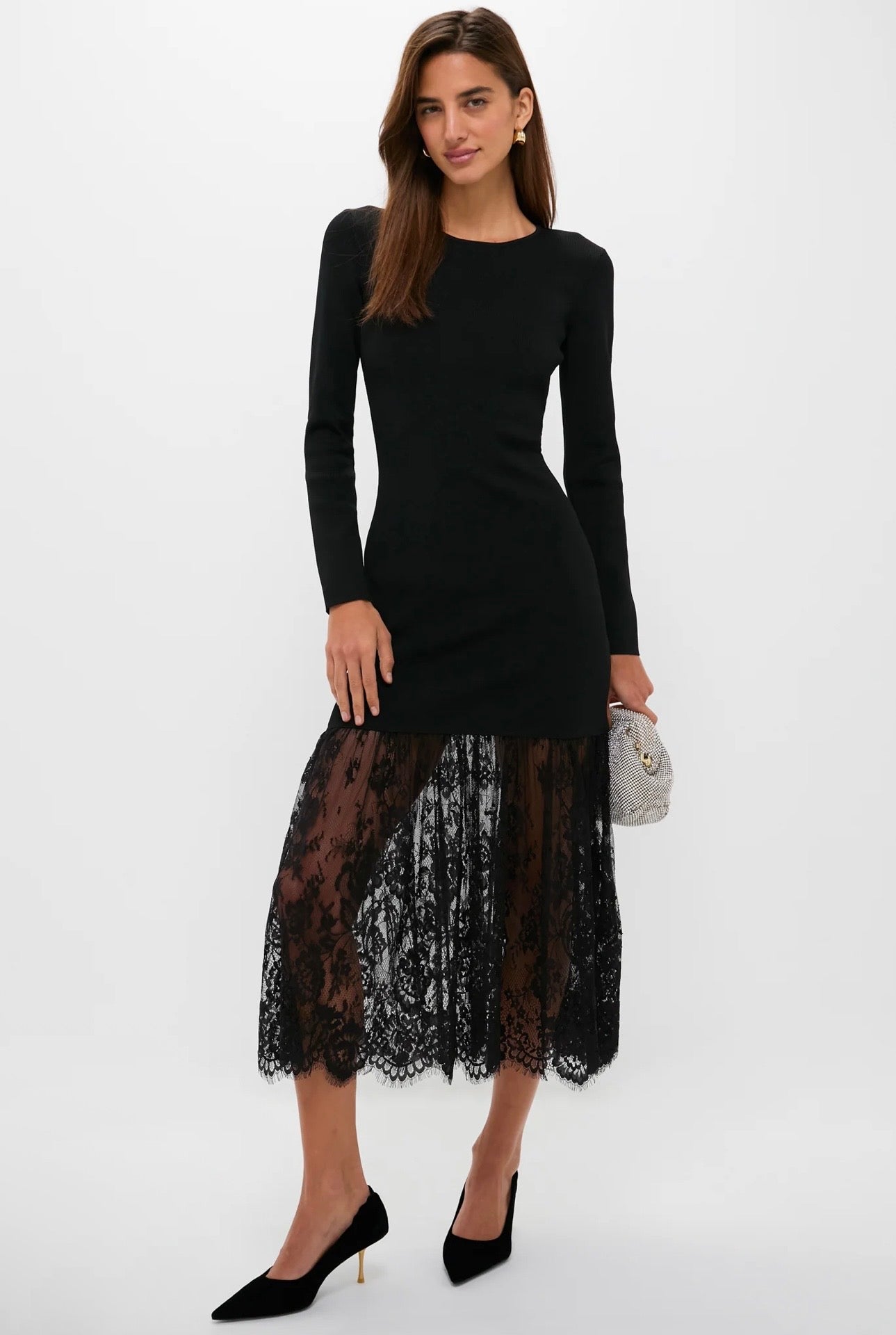 HYACINTH HOUSE
Black Knit Giavanna Maxi Dress-Size Small