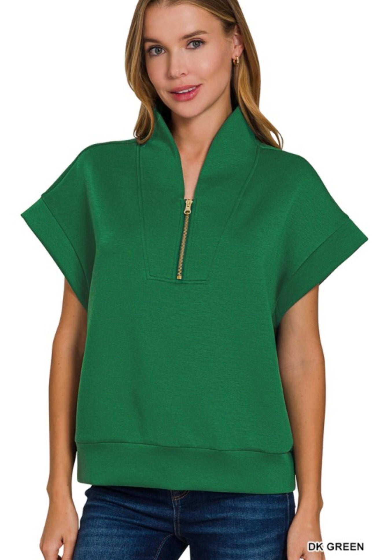 Scuba High Neck Half Zip Top
