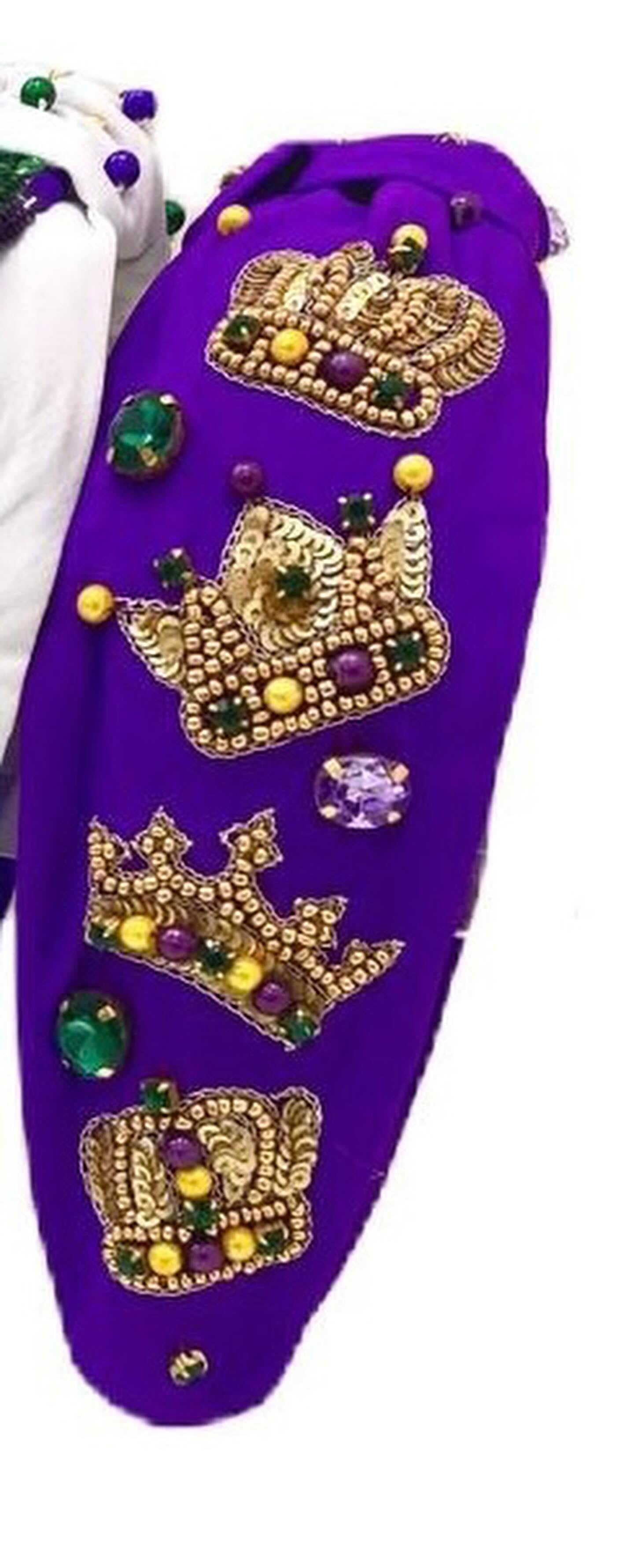 Purple Mardi Gras Crown Headband