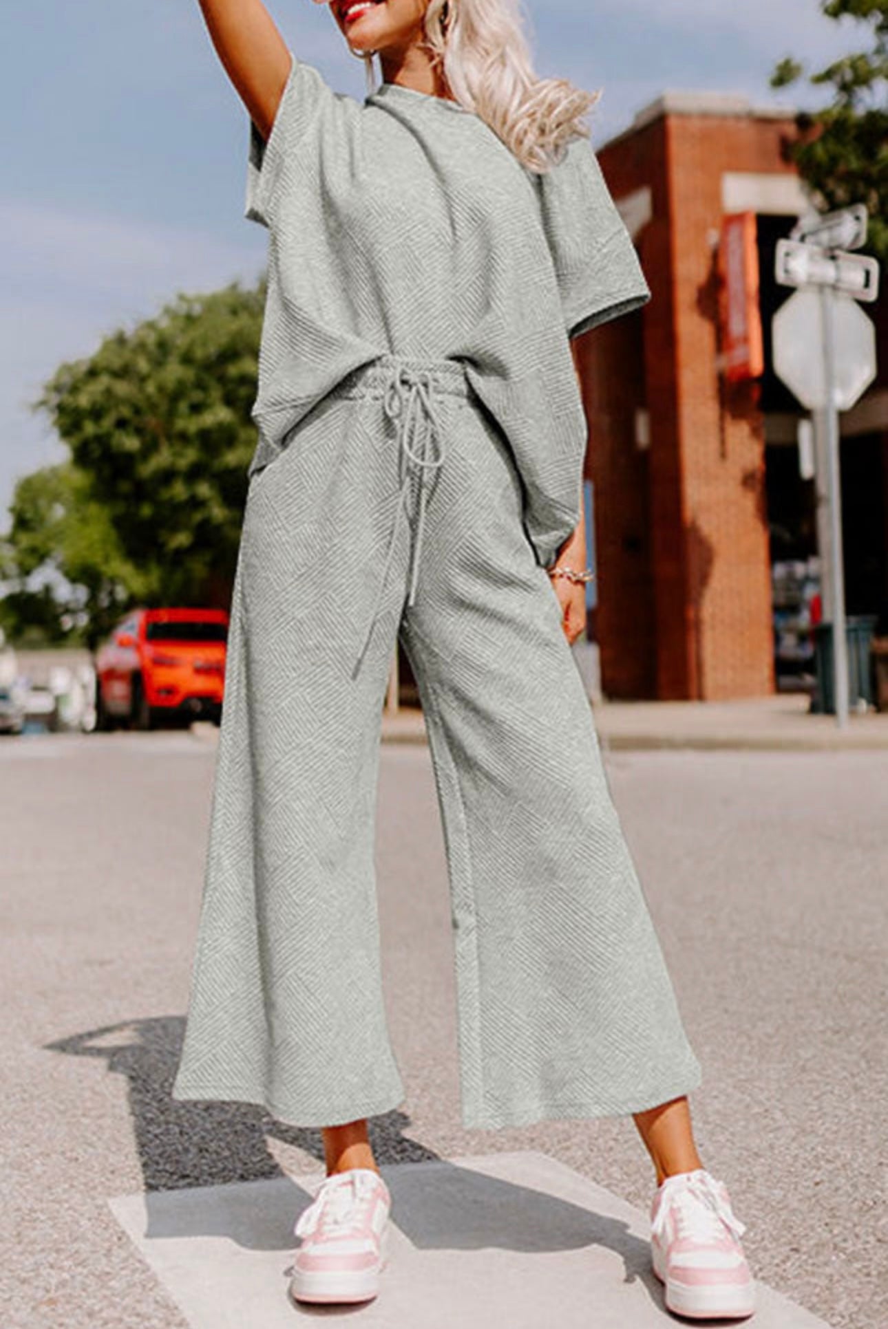 Textured and Quilted Comfy Set