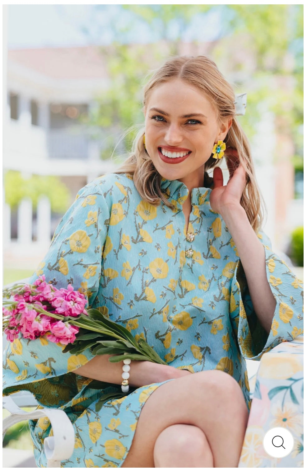 Brianna Cannon Caftan-Golden Cali Flowers