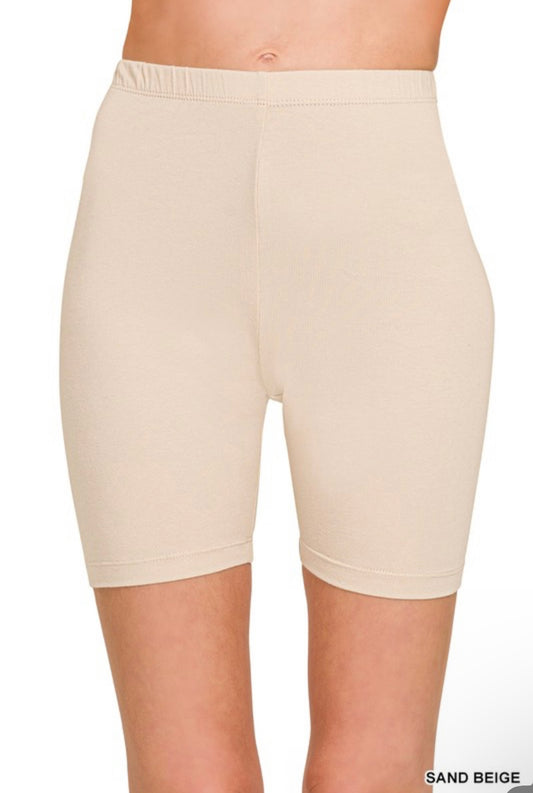 Nude Cotton Biker Shorts