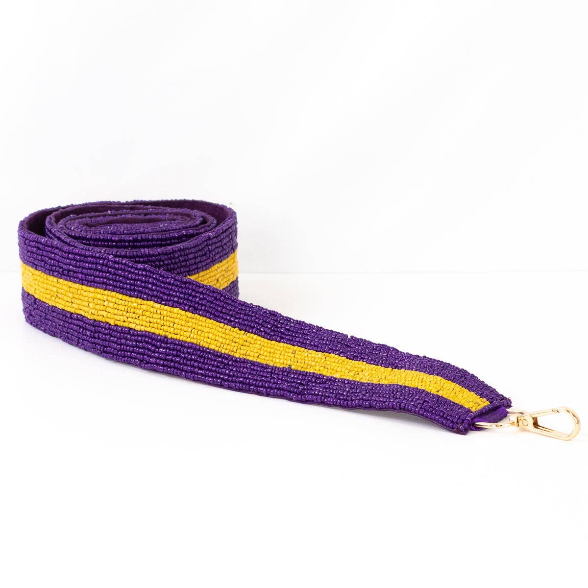 LSU Gameday Stripe Beaded Purse Strap