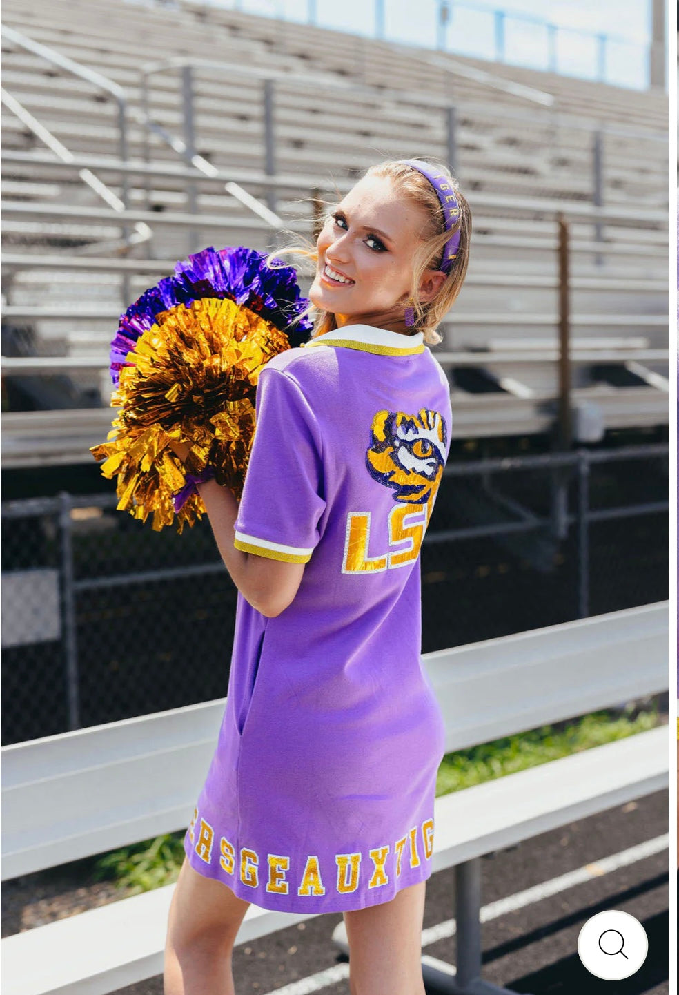 Brianna Cannon LSU Club Dress with Tiger Eye