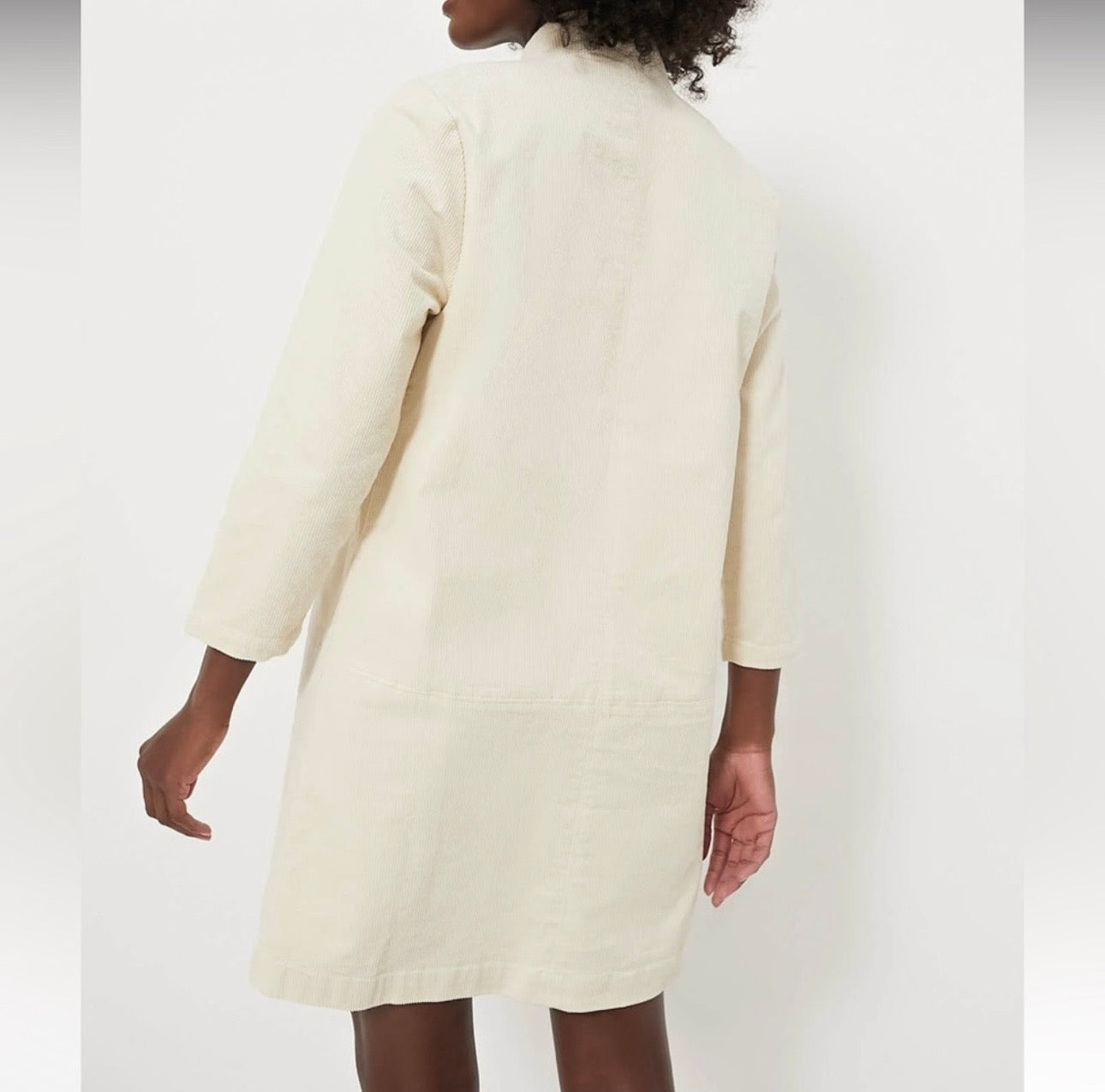 TUCKERNUCK Cream Corduroy Clifton Dress Size-Small