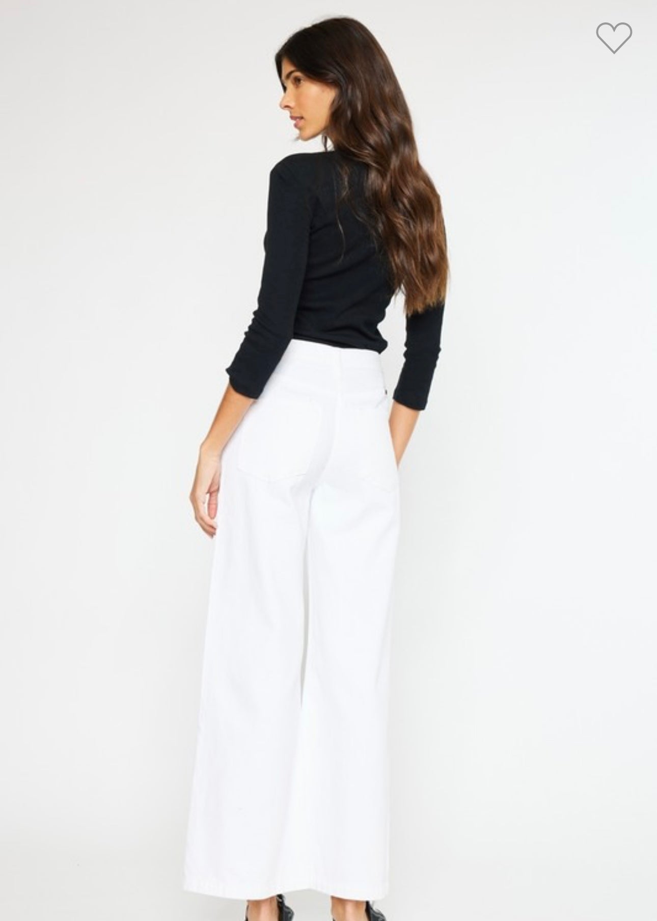 White High Rise 90’s Wide Leg Jeans
