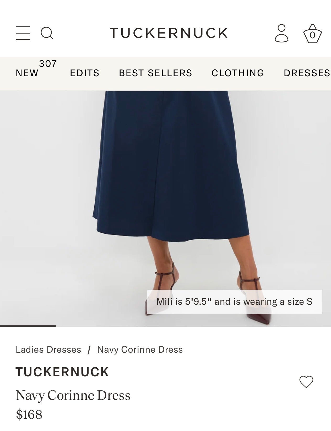 TUCKERNUCK Navy Corinne Dress-Size Small