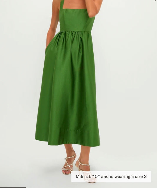 TUCKERNUCK Green Dupioni Esme Dress Size-Small