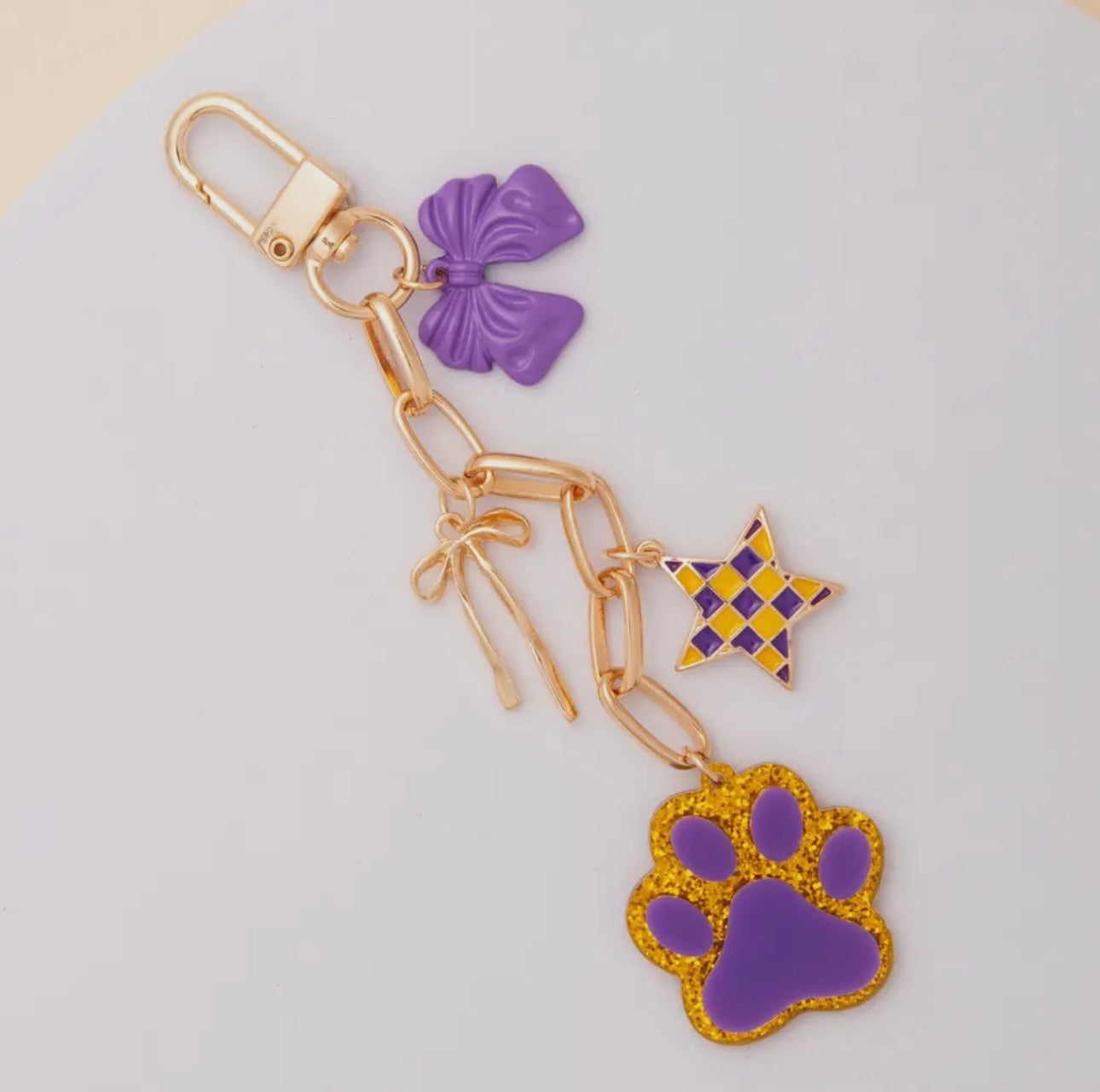LSU Paw Print Purse Charm