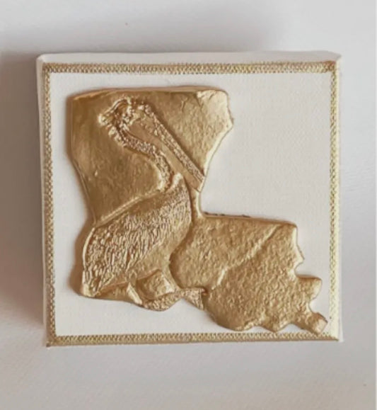 Gilded Louisiana with Peli imprint on 4x4 Canvas by Rouge 225