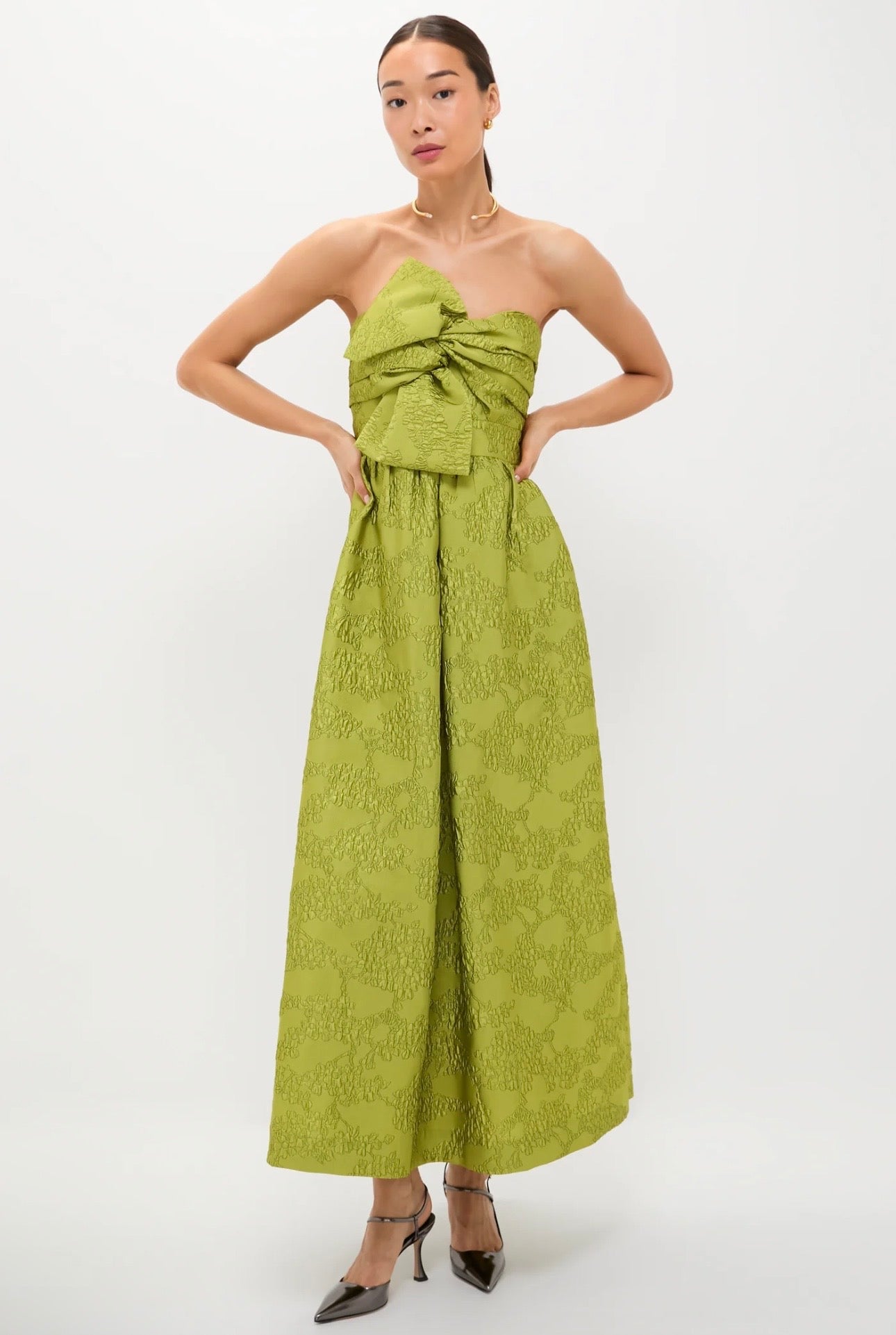 TUCKERNUCK Brocade Metallic Strapless Kathleen Gown-Size 4
