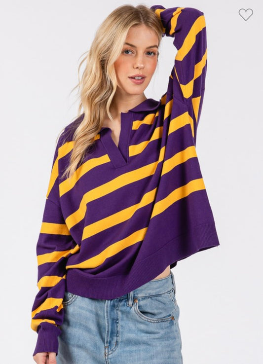 Purple and Gold Gameday Top