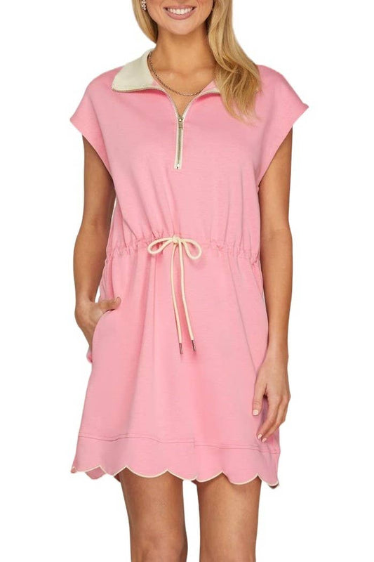 Pink Scuba Knit Dress