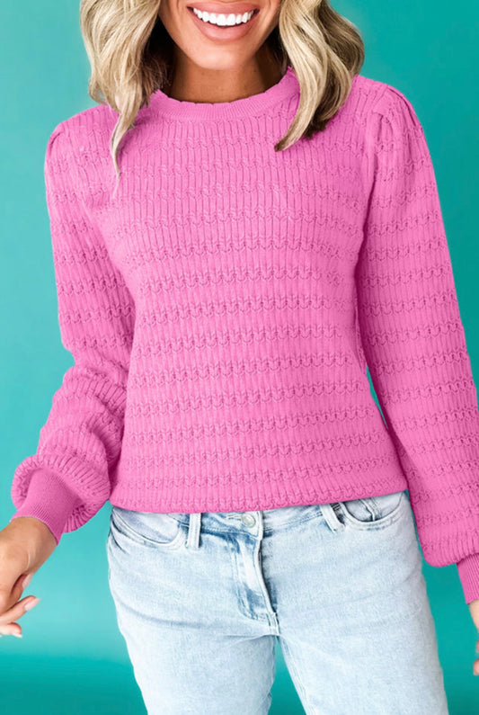 Knitted Crew Neck Sweater