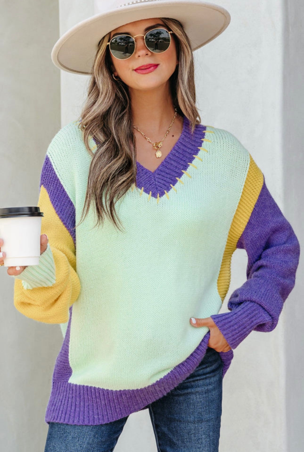 Mint Green Drop Shoulder Sweater