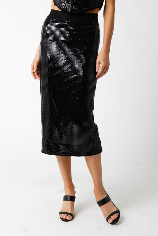 Sequin Midi Skirt