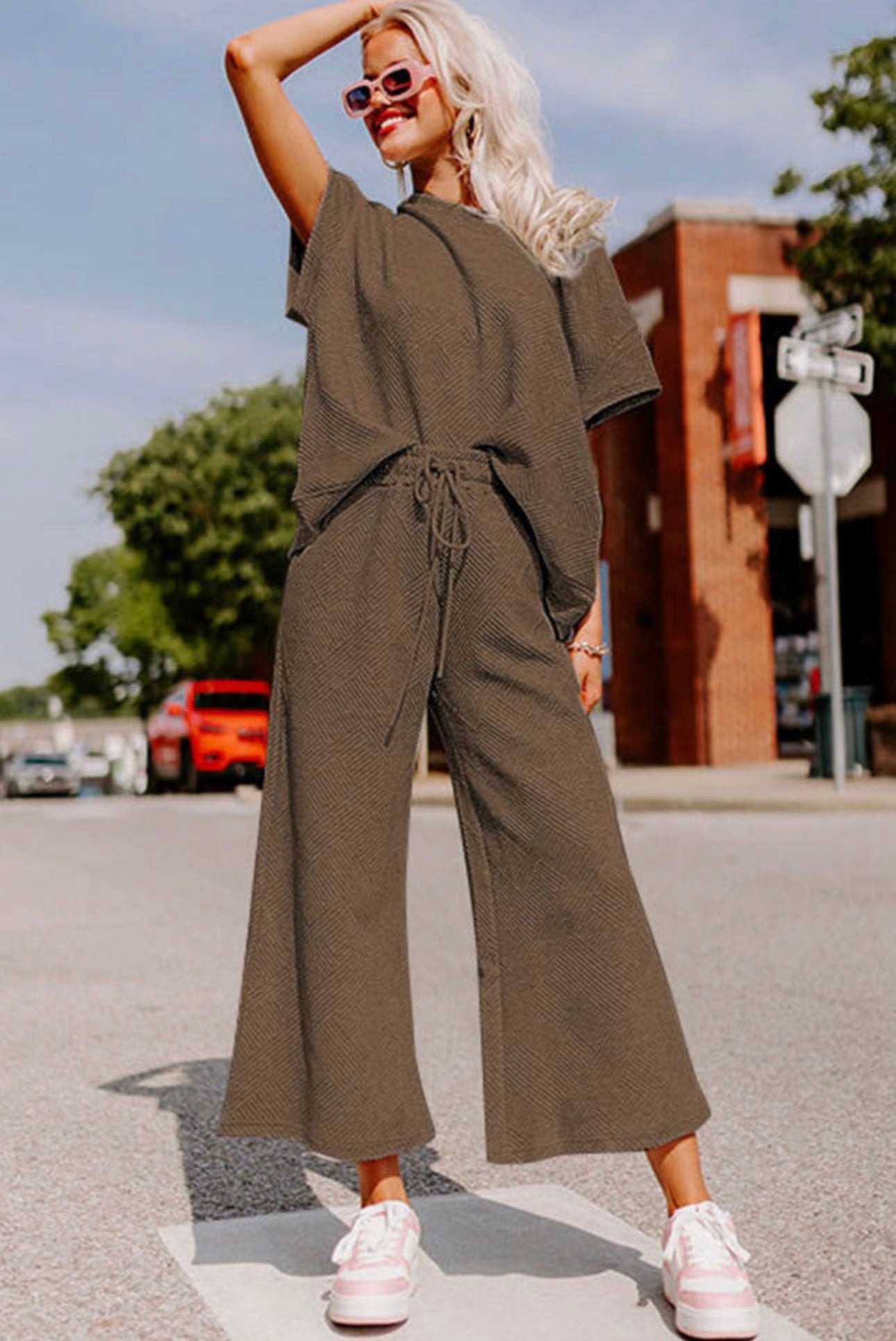 Textured and Quilted Comfy Set