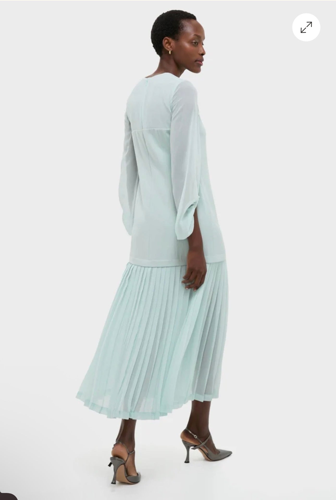 TUCKERNUCK
Ice Blue Chiffon Pleated Lorraine Dress-Size 6
