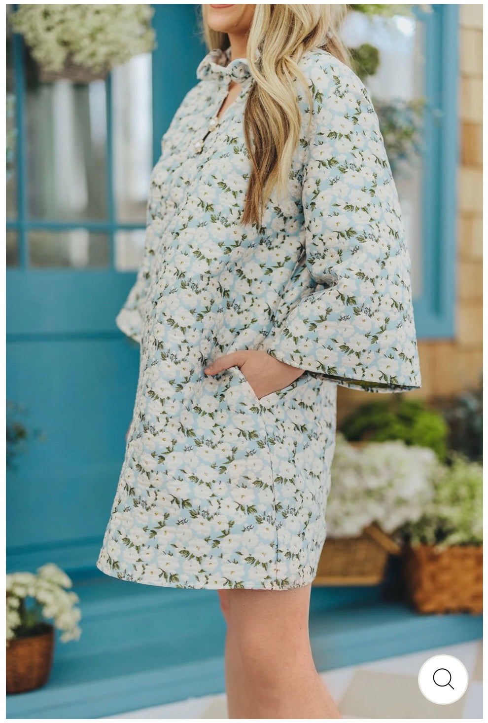 Brianna Cannon Caftan-Blue Skies Camellia Dress