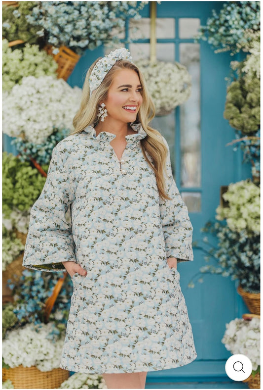 Brianna Cannon Caftan-Blue Skies Camellia Dress