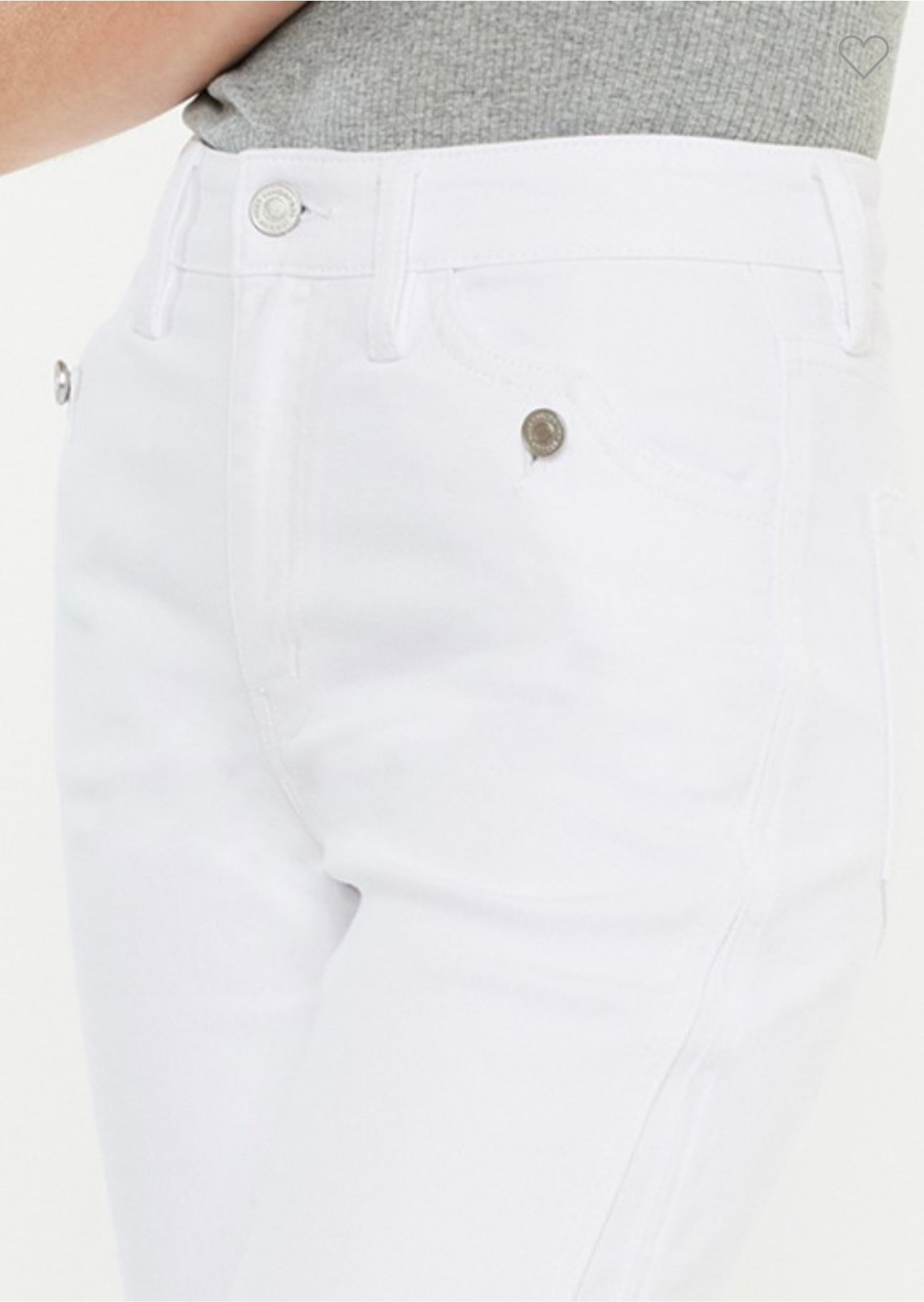 White High Rise Straight Jeans – The Gilded Oyster on Line
