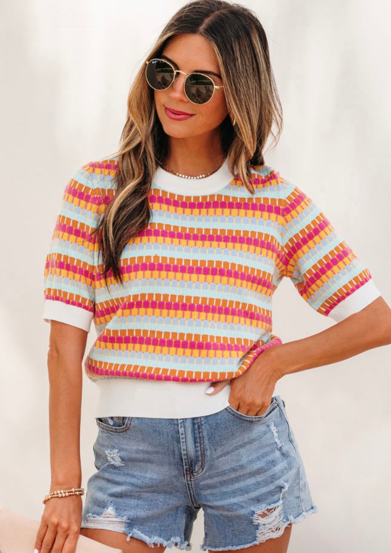 Striped Knit Sweater